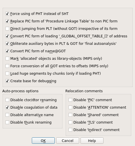 IDA Loading Options