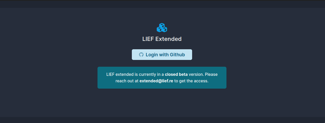 LIEF Extended Login Interface